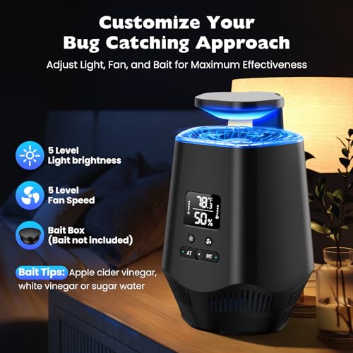 Fruit Fly Traps for Indoors, Smart Fly Trap Indoor Bug Zapper Gnat Traps for