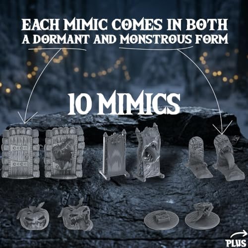 D&D Miniatures Advent Calendar with DND Mimics and Monsters Minature 28mm