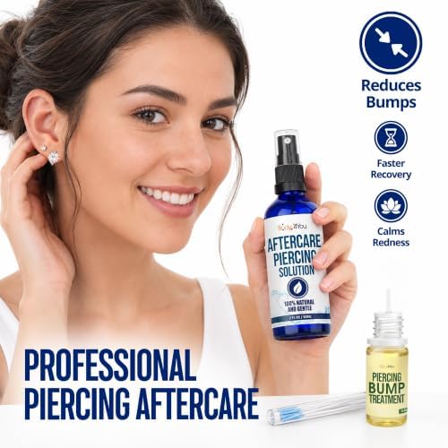 BodyJ4You Piercing Aftercare Spray - Bump Oil Ear Piercing Cleaner Floss