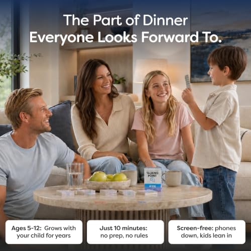 200 Kids Conversation Cards - Screen-Free Family Dinner Game and Road Trip Essential