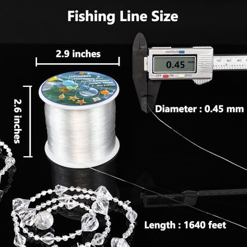 Fishing Wire, 1640 ft Clear Fishing Line, Strong Invisible String for Hanging Decorations