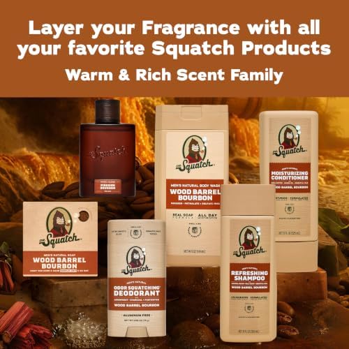 Dr. Squatch Natural Cologne for Men, Fireside Bourbon Men's Cologne (1.7oz)