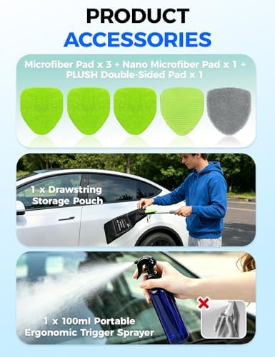 XINDELL Interior Windshield Cleaner Tool – Car Interior Window Cleaning Kit with
