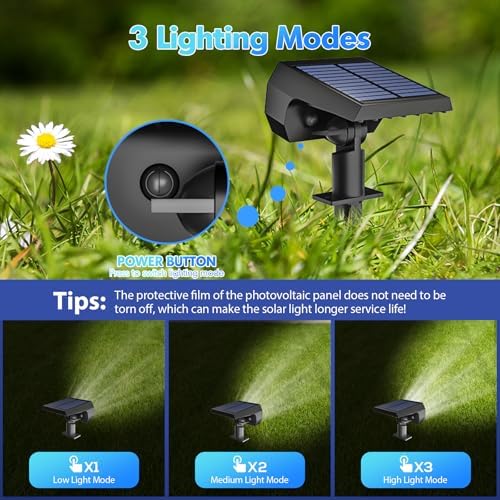 NYMPHY Solar Lights Outdoor Waterproof - 4 Pack (Cool White)