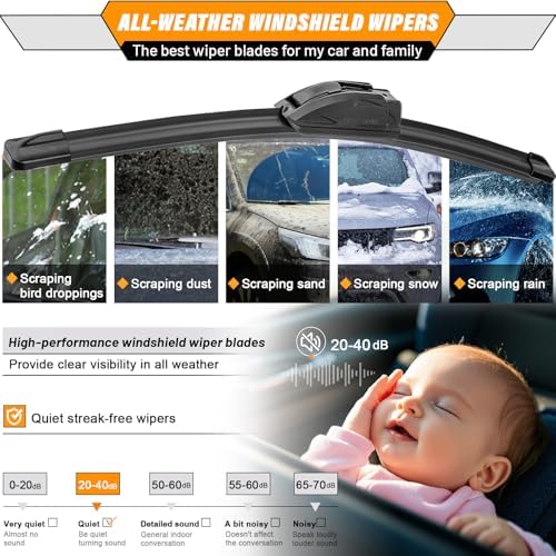 AUTOBOO Windshield Wiper Blade Replacement for Kia Soul 2020-2025