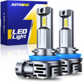 AUTOONE H11 H8 H9 LED Bulbs, 80000LM Super Bright 6500K White,1:1 Mini Size