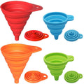 KongNai Kitchen Funnel Set 4 Pack, Small and Large