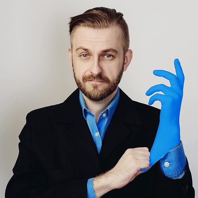 PEIPU Nitrile Disposable Gloves，Powder Free, Cleaning Service Gloves, Latex