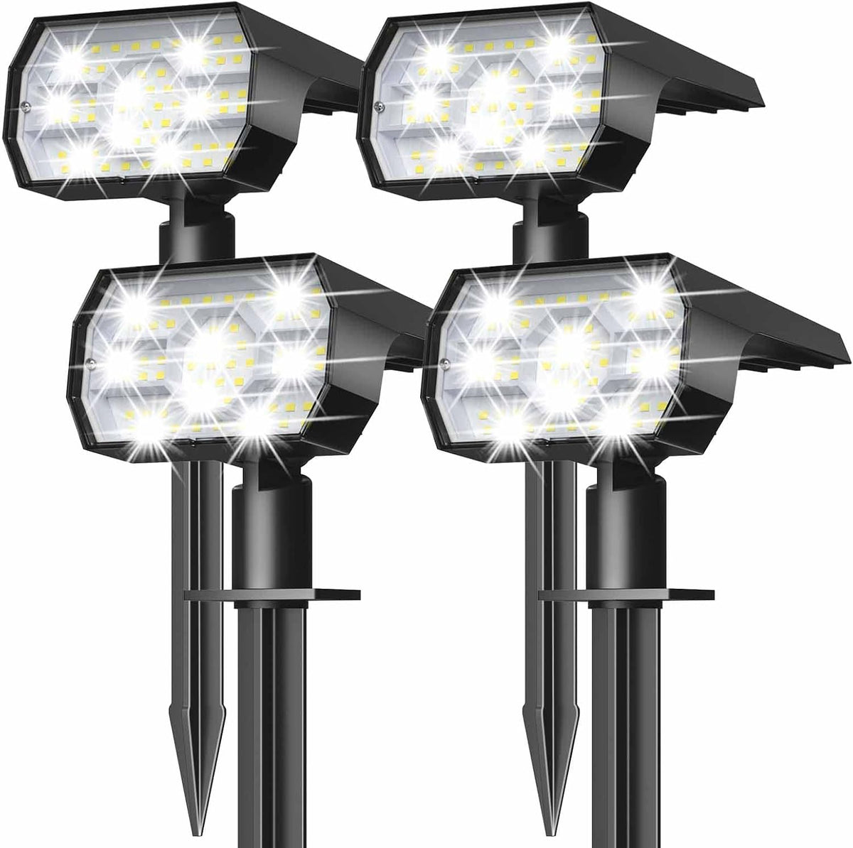 NYMPHY Solar Lights Outdoor Waterproof - 4 Pack