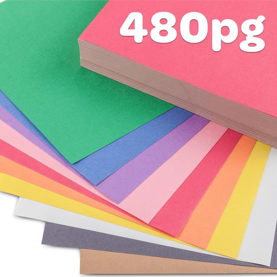 Crayola Construction Paper Bulk Pack (480 Sheets) – 10 Assorted Colors, 9x12
