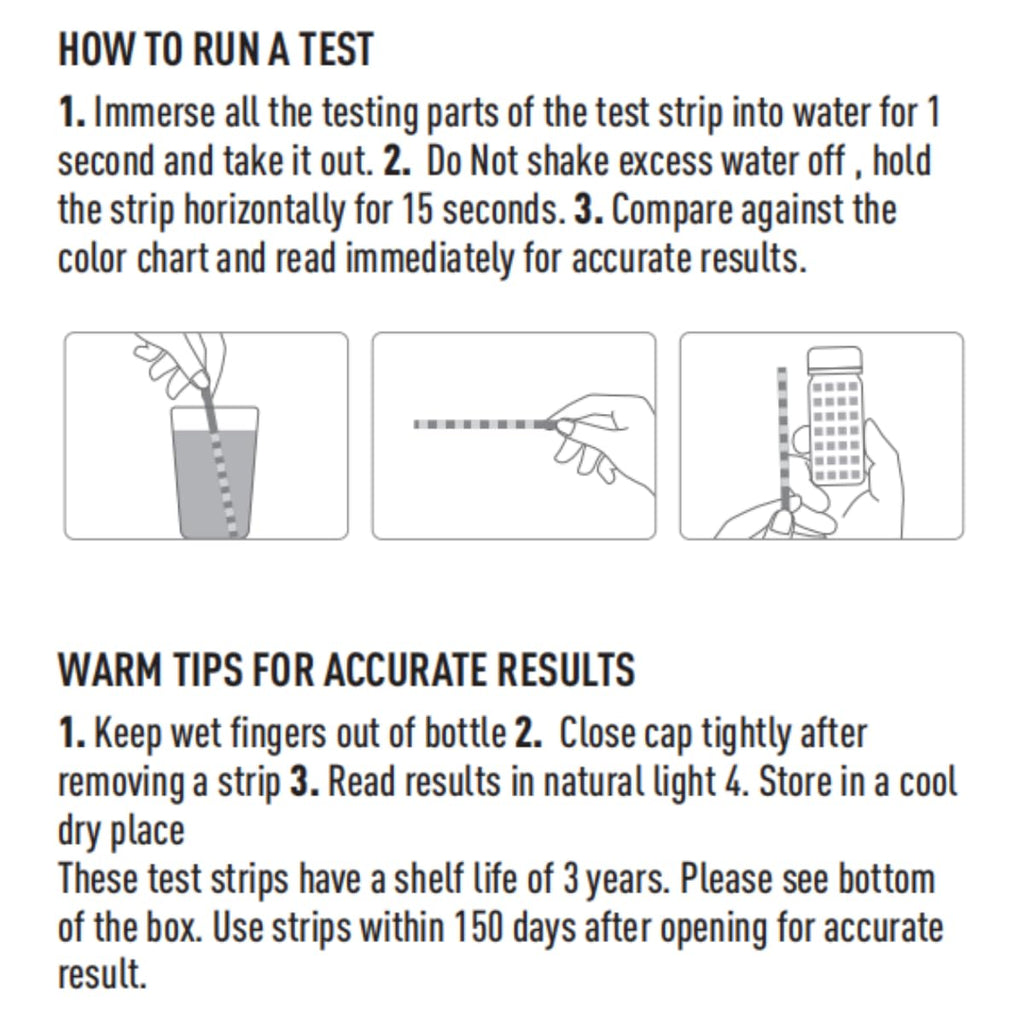 EASYTEST 7-Way Pool Test Strips, 150 Strips Water Chemical Testing for Hot