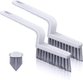 Lumkew Grout Cleaner Brush V Shape, Stiff Grout Cleaning Brushes for Tile