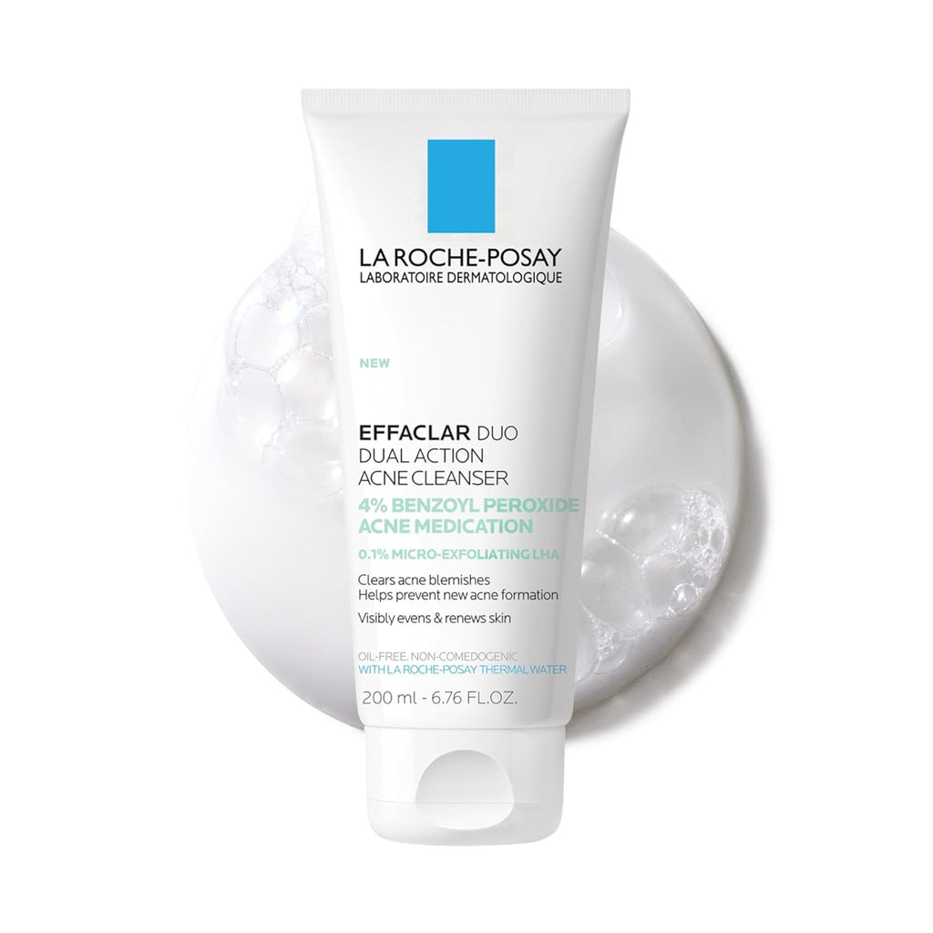 La Roche-Posay Effaclar Dual Acne Face Wash With 4% Benzoyl Peroxide & LHA