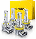 AUXITO H11 9005 LED Combo Bulbs 6500K White 240,000LM 1500% Brighter, 4PCS
