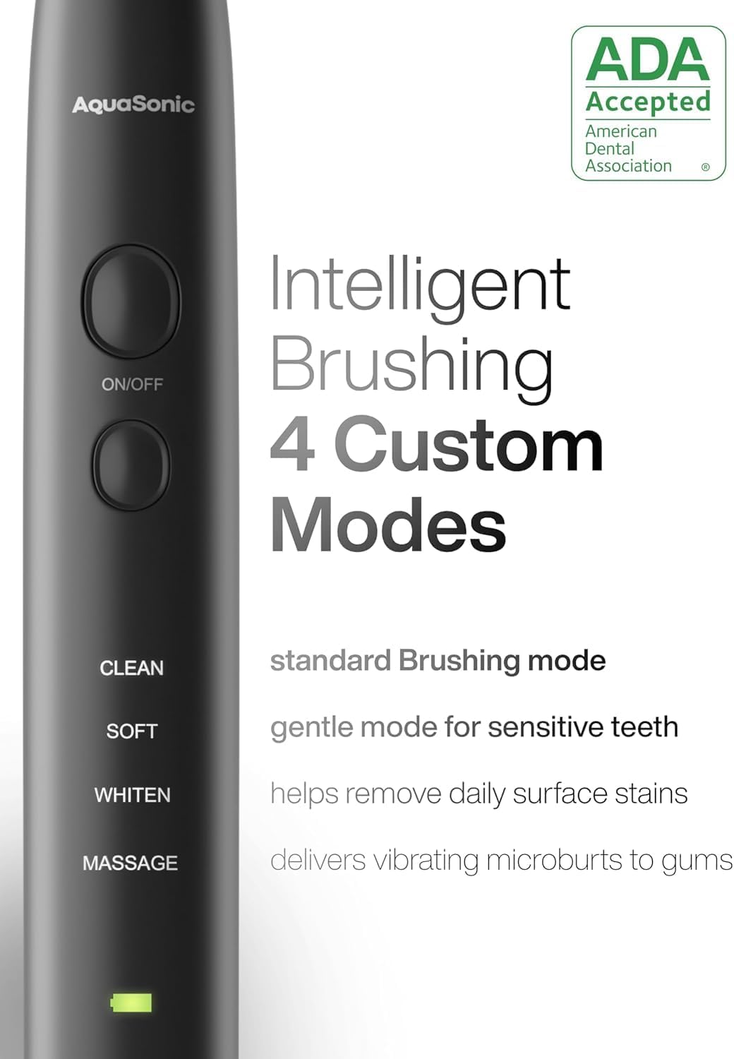 Aquasonic Black Series Ultra Whitening Toothbrush – ADA Accepted Electric