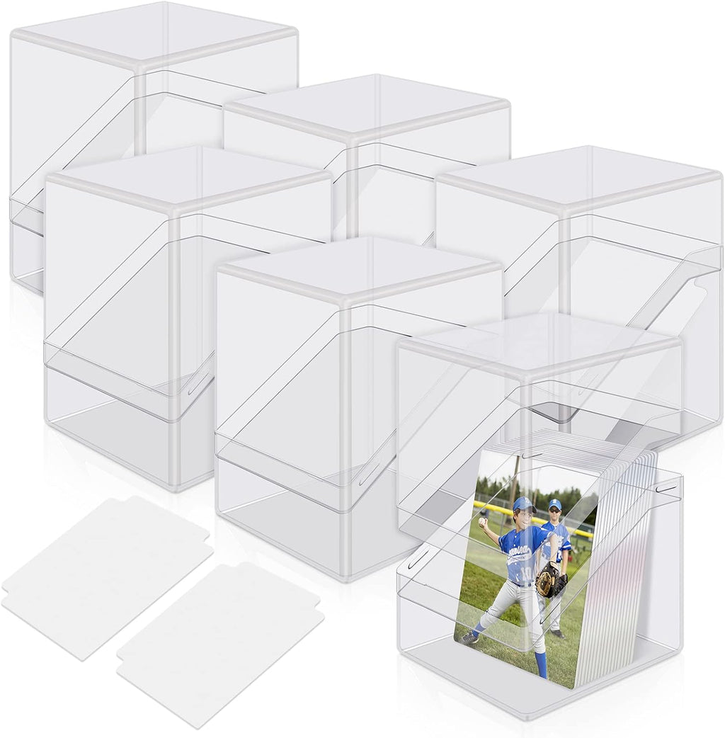 Mlikero Card Deck Cases, 6 Pack Acrylic Commander Deck Box Holding 100+ Sleeved Cards