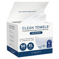 Clean Skin Club Clean Towels XL®, 100% USDA Biobased Face Towel, Disposable