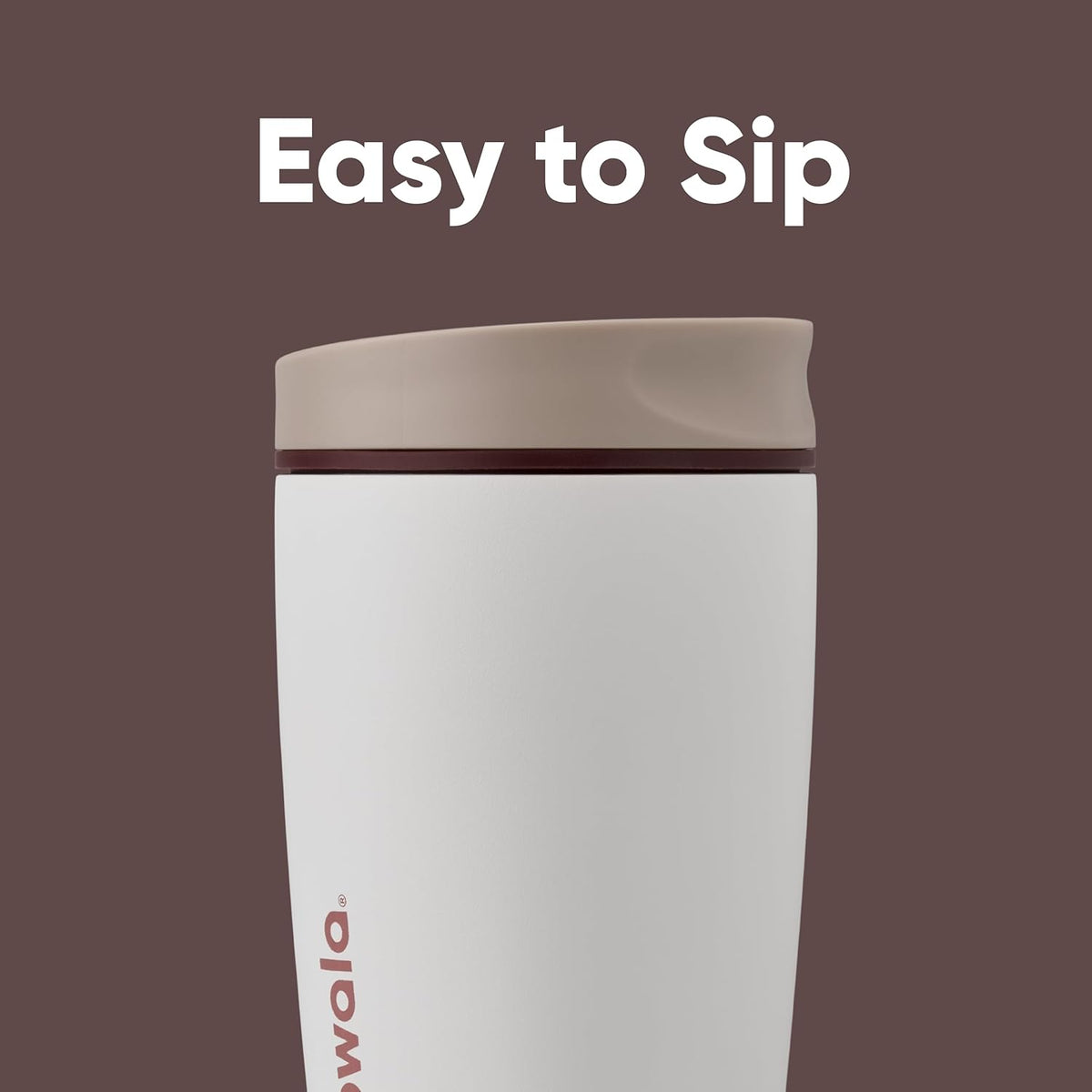 Owala SmoothSip Slider Insulated Stainless Steel Coffee Tumbler, Reusable