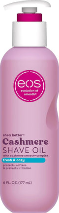 eos Cashmere Shave Oil – Fresh & Cozy, Moisturizing Shave Oil with Shea