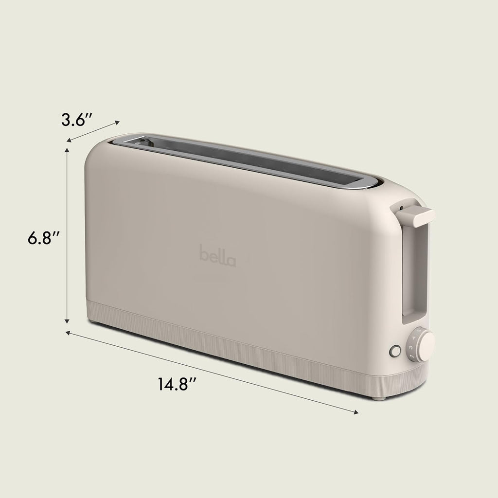 bella 2 Slice Slim Toaster, Fits-anywhere™ Kitchenware, 6 Setting Shade