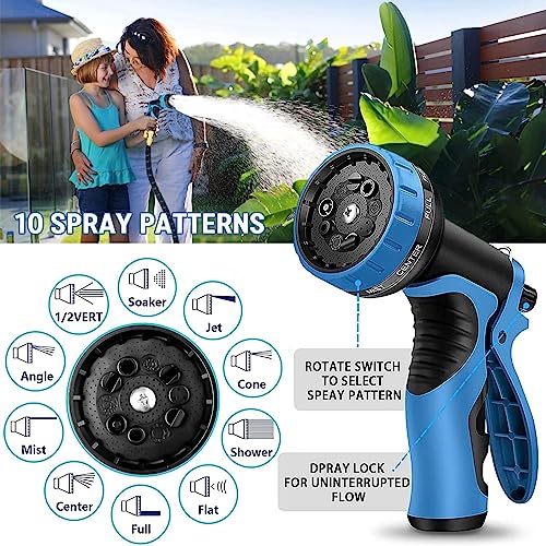 100 ft Expandable Garden Hose - Kink Free Flexible Water Hose 100ft with 10