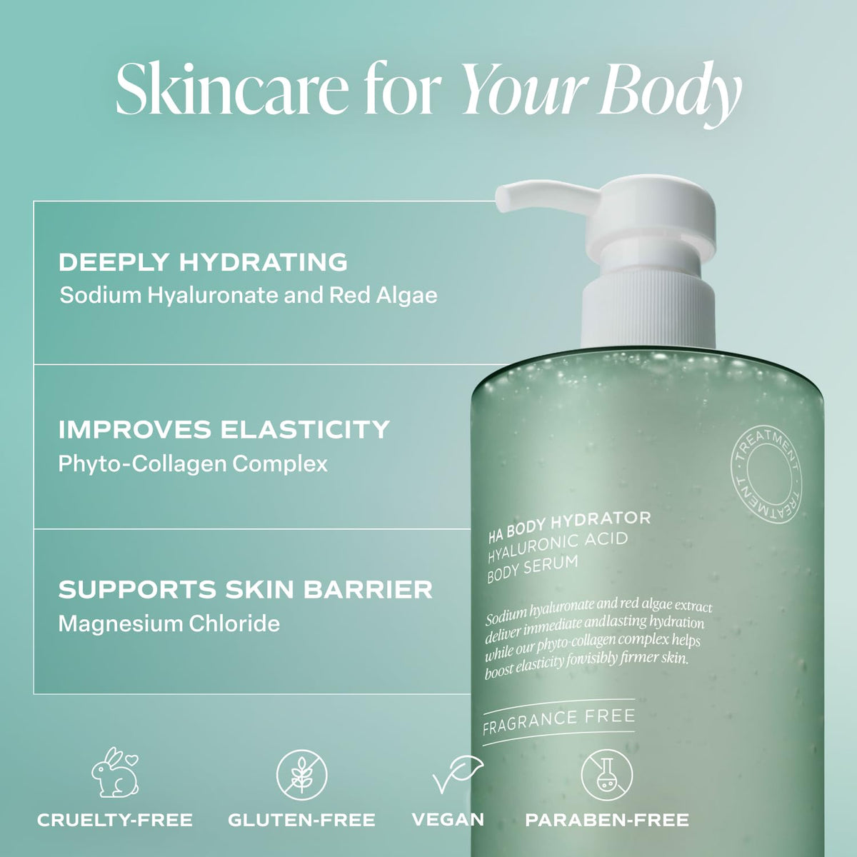 Saltair Hyaluronic Acid Body Serum – Hydrating Body Lotion for Smoother