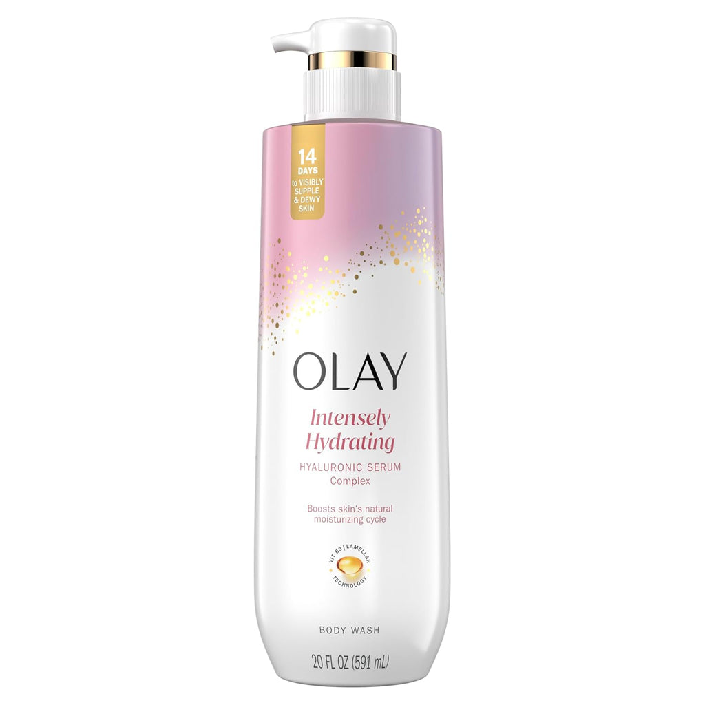 Olay Body Wash for Women, Intensely Hydrating, Hyaluronic Acid Serum Complex