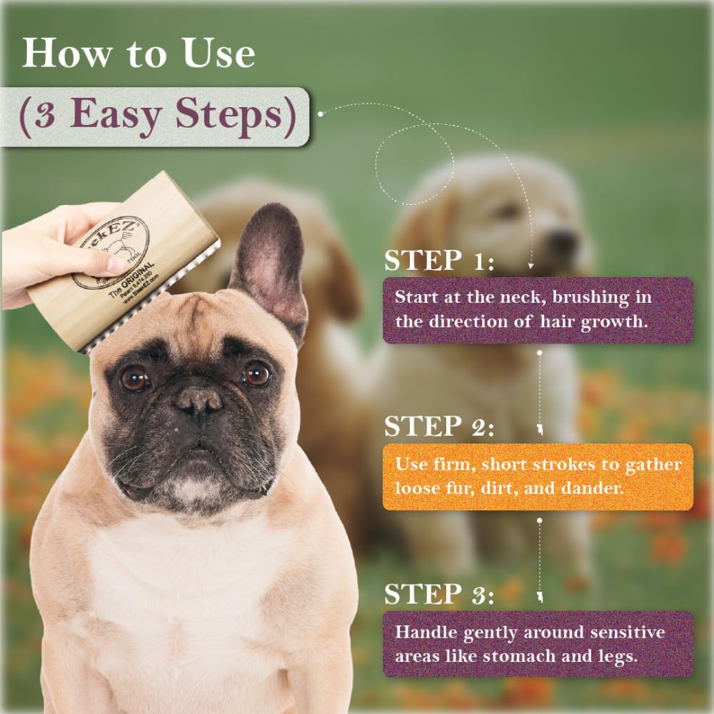 SleekEZ Dog Brush for Shedding & Dog Grooming Supplies