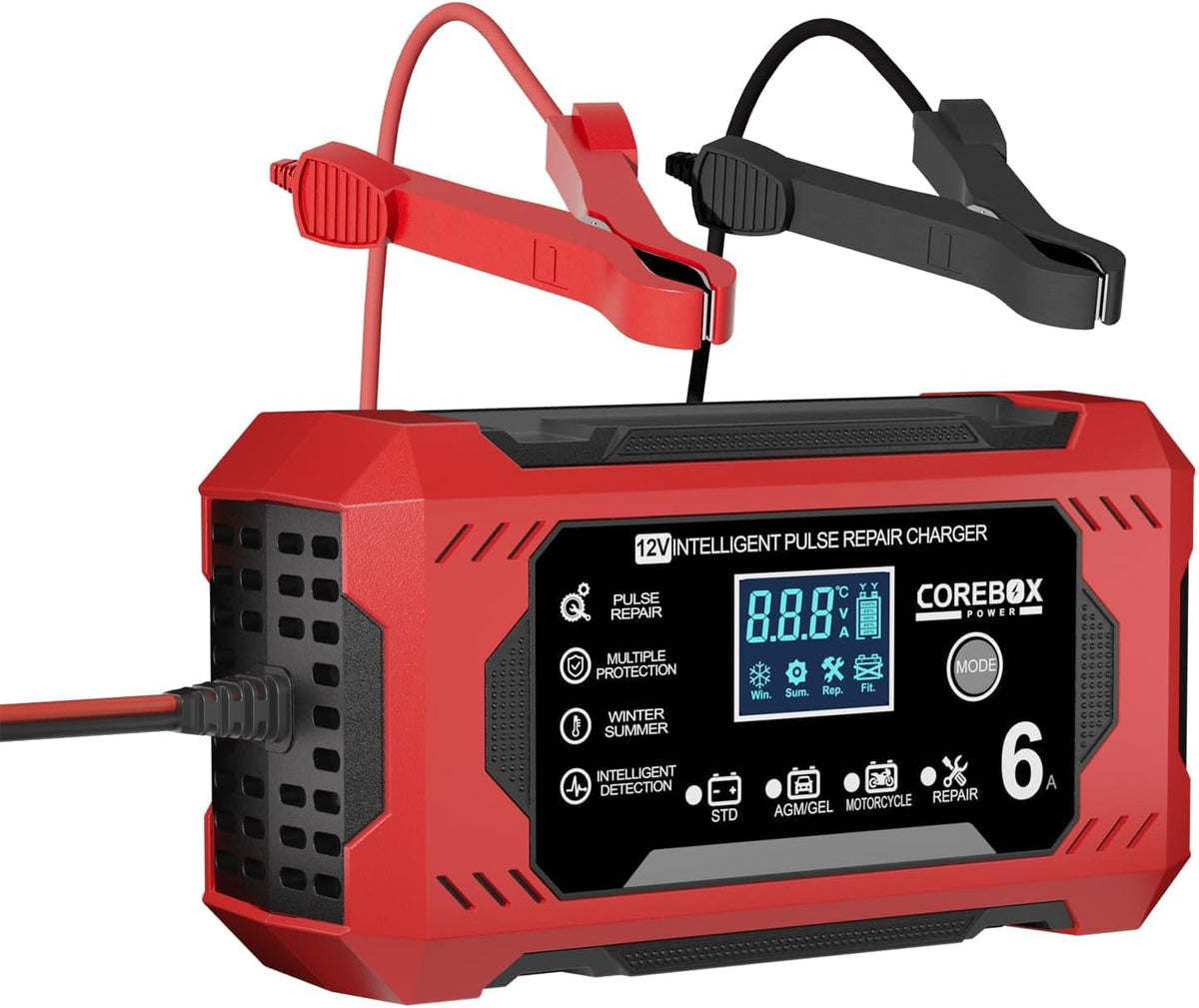 Battery Charger 6-Amp 12V Automatic Smart Battery Trickle Charger