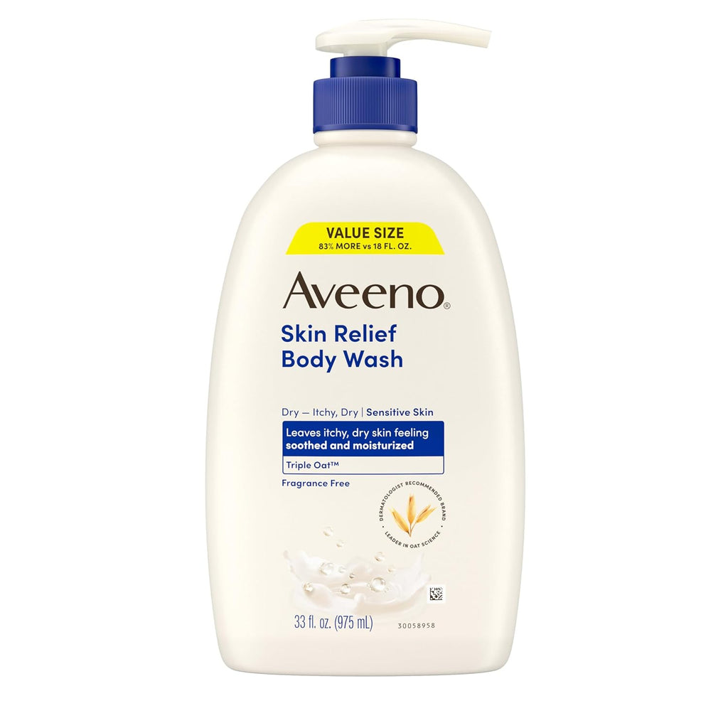 Aveeno Skin Relief Fragrance-Free Body Wash with Triple Oat® Complex, Gentle