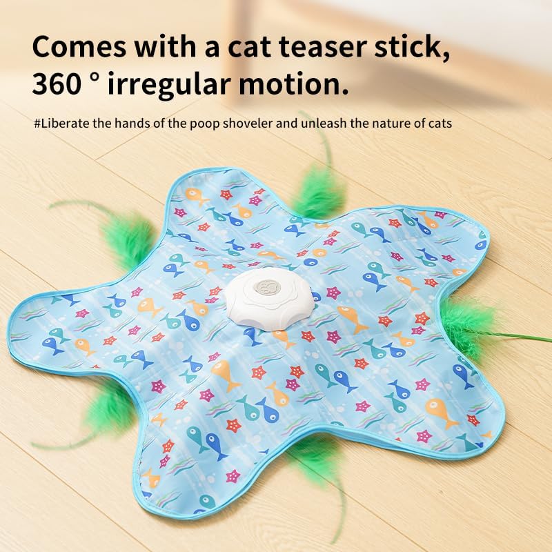 Rechargeable Automatic Cat Toy, 3-Mode Touch-Activated Interactive Toy with Random Motion