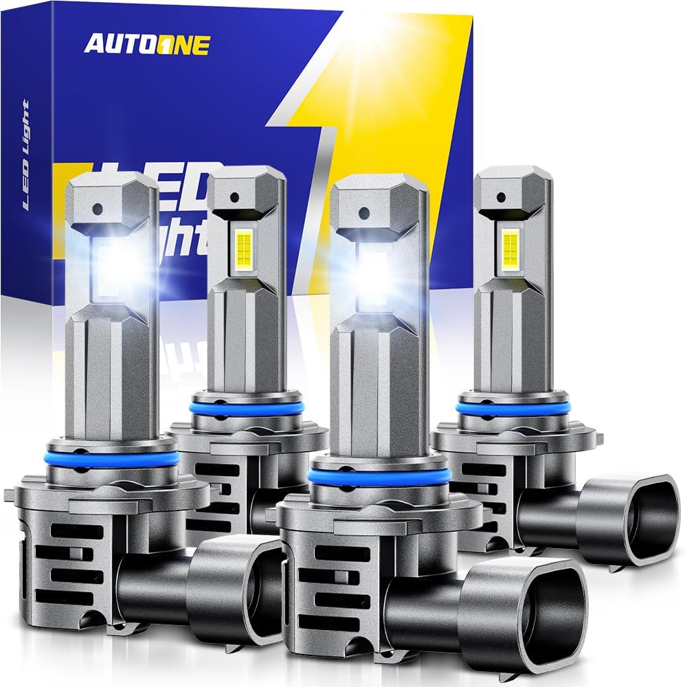 AUTOONE Latest 9005 9006 LED Bulbs Combo, No Flicker, 140000 LM 6500K White