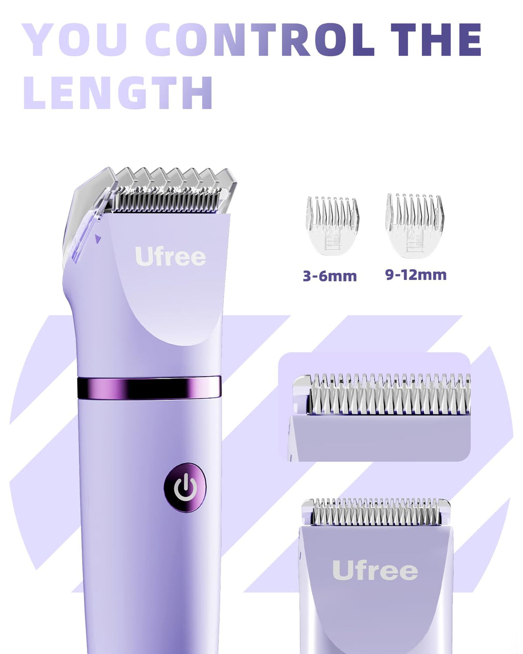 Ufree Bikini Trimmer Electric Razors for Women, Rechargeable Pubic Body Hair