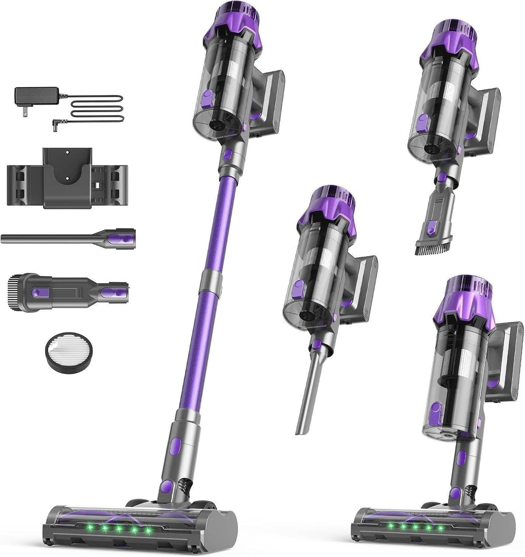 Cordless Vacuum Cleaners for Home, 55Kpa Suction, Max 70Min Runtime
