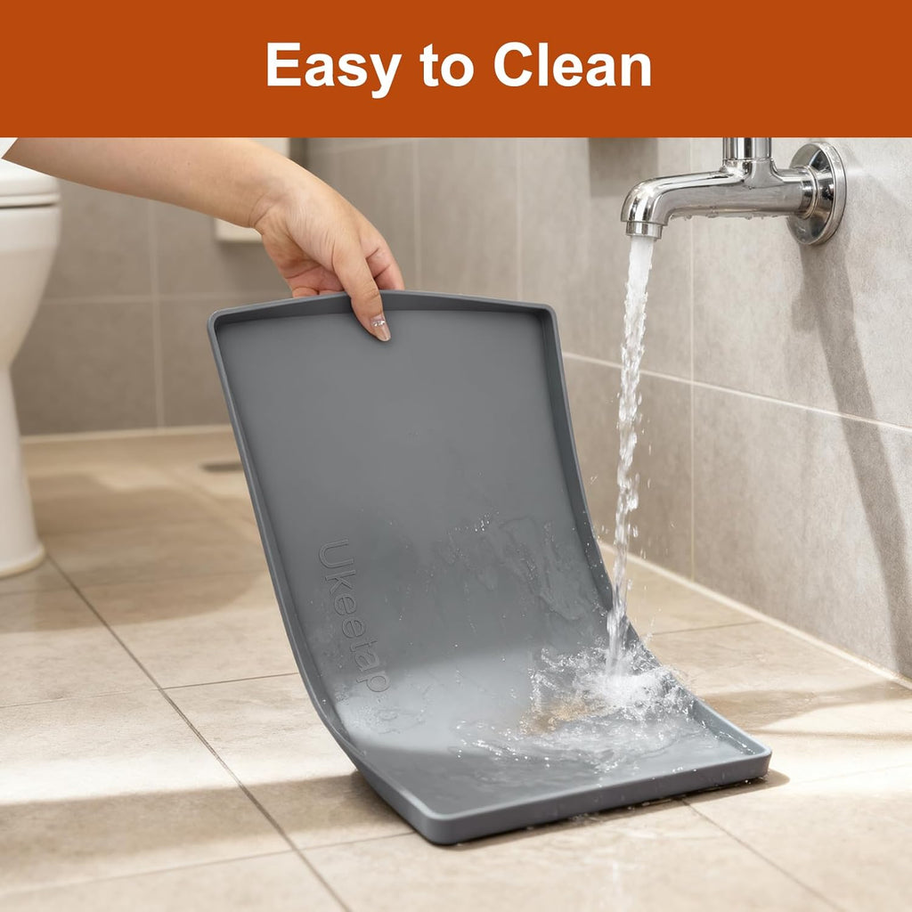 ukeetap Extra Thick Silicone Mat Waterproof with Raised Edge 19” x 12”, BPA