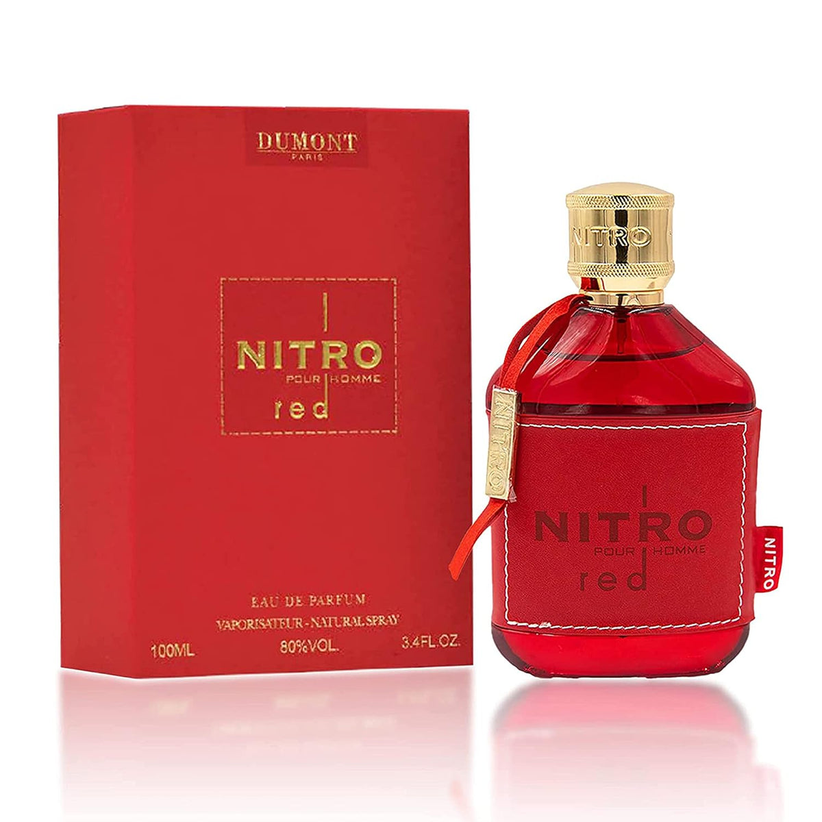 Dumont Nitro Red 3.4 Fl Oz Eau De Parfum for Men – Rich Fruity Woody Floral Fragrance