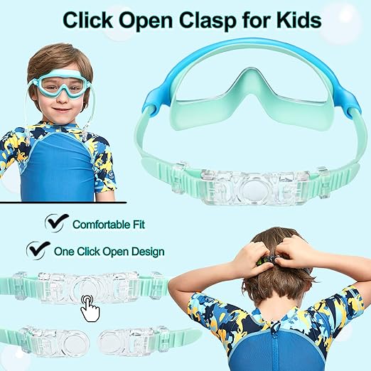 Seago Swim Goggles 2 Pack Anti-Fog Anti-UV Wide View Swimming Goggles for