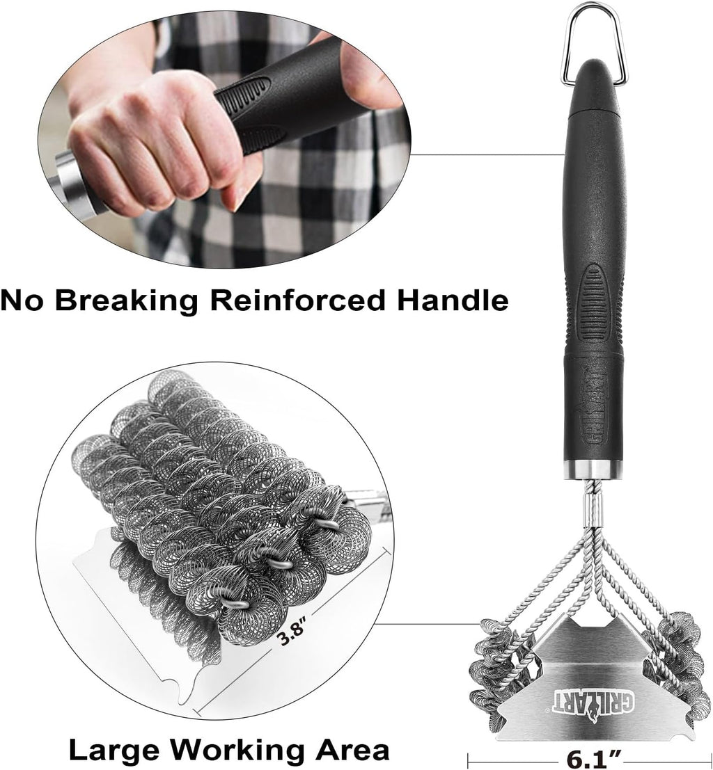 Grill Brush and Scraper Bristle Free – Safe BBQ Brush for Grill – 18''
