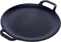 Victoria 10-Inch Cast Iron Comal Pizza Pan with 2 Side Handles