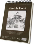 Fuxi 9" x 12" Sketch Book, Top Spiral Bound Sketch Pad, 100 Sheets