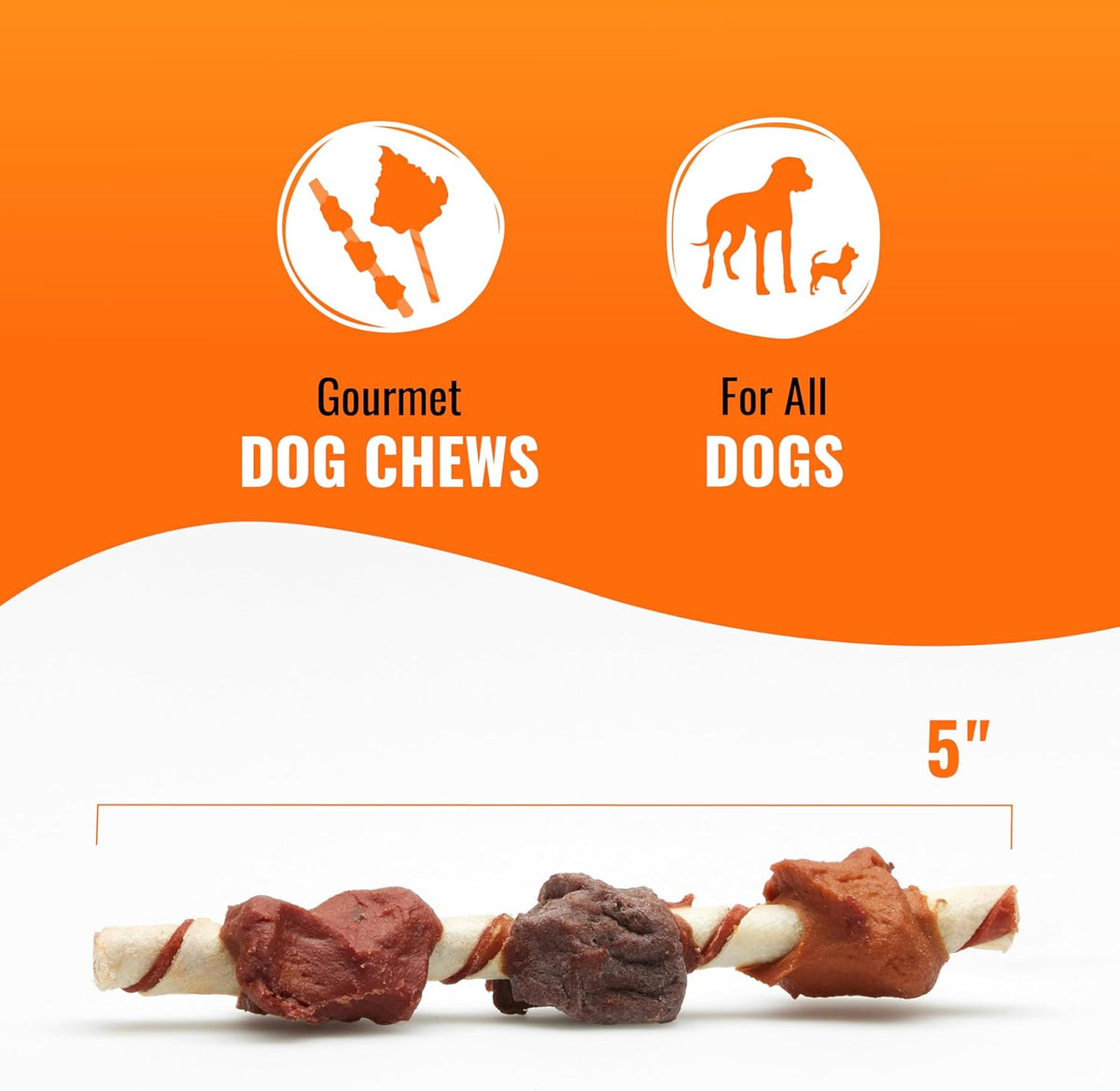 Good ‘n’ Fun Triple Flavor Kabobs Chews for All Dogs, 24 Ounces, Treat Your