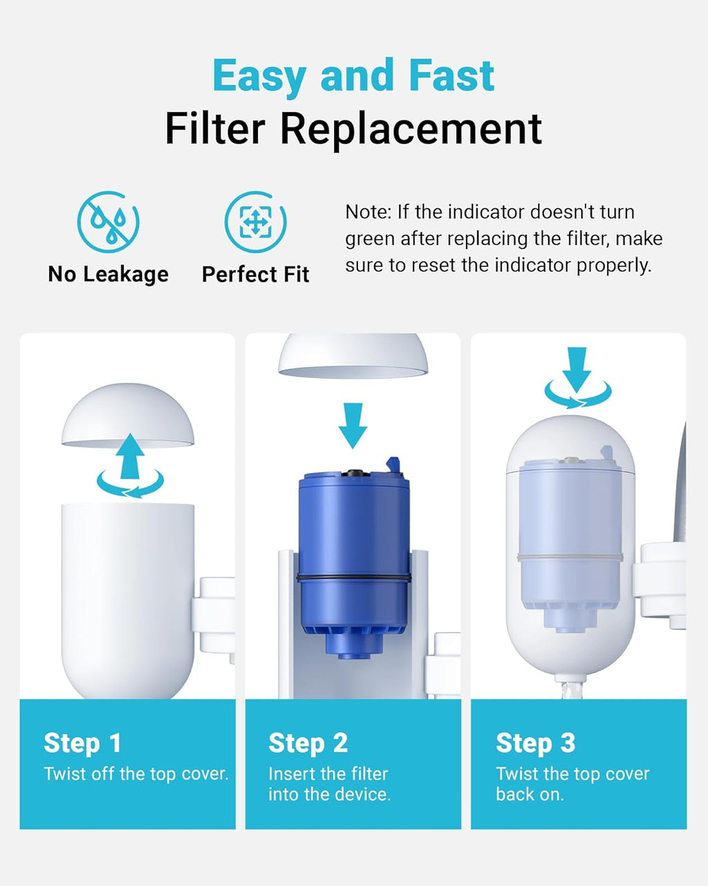 AQUA CREST CF08A Faucet Filter, Compatible with All PUR® Plus Water Filter