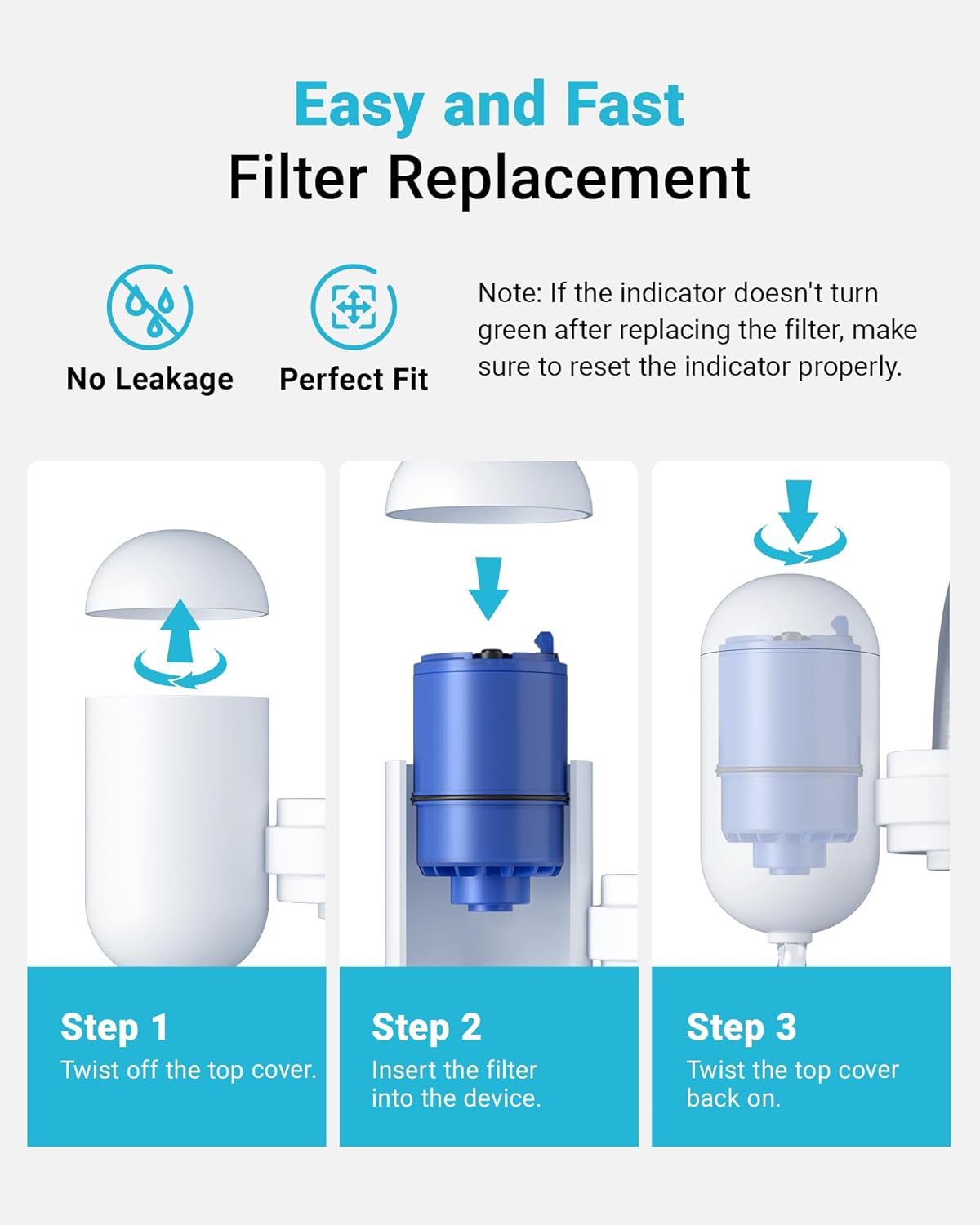 AQUA CREST CF08A Faucet Filter, Compatible with All PUR® Plus Water Filter