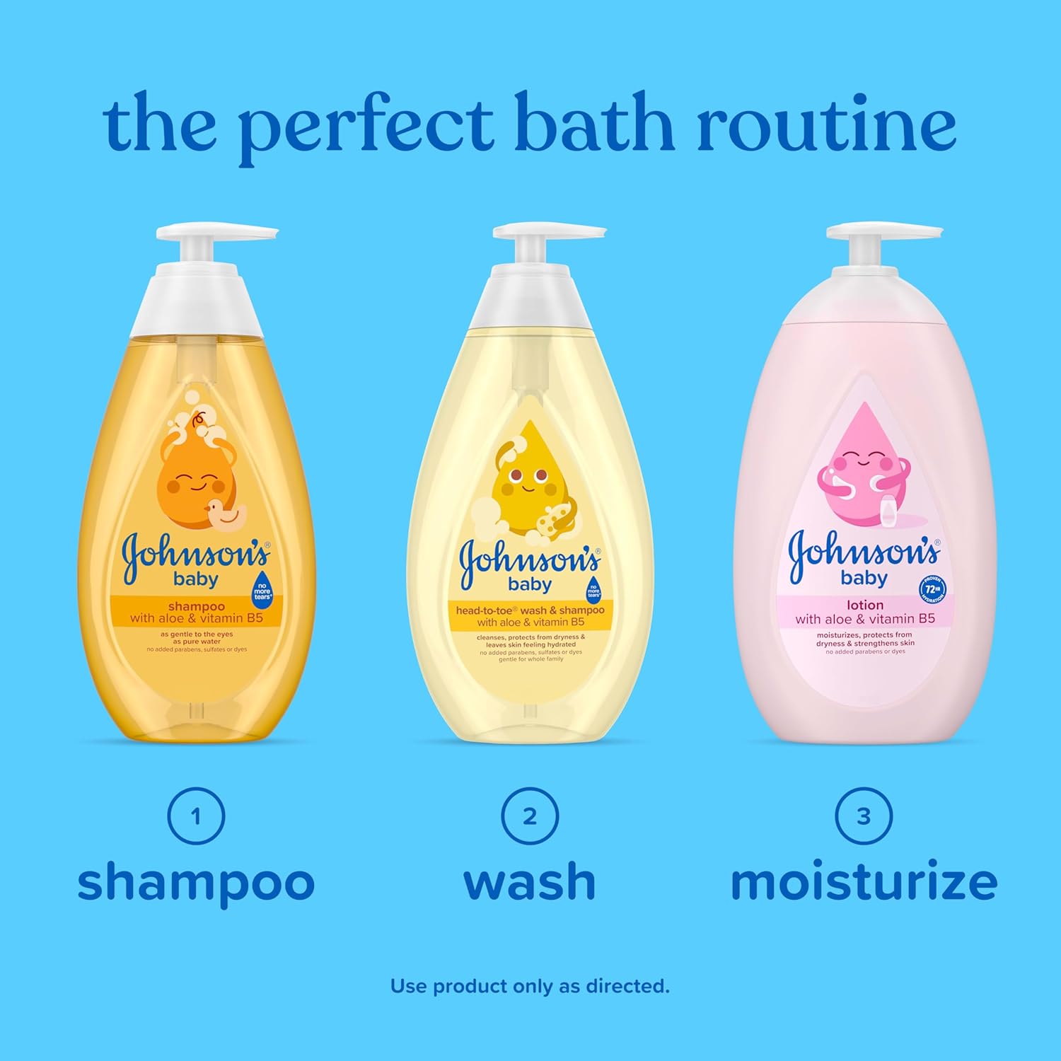 Johnson's Baby Shampoo with Aloe Vera & Vitamin B5, Tear Free, Newborn