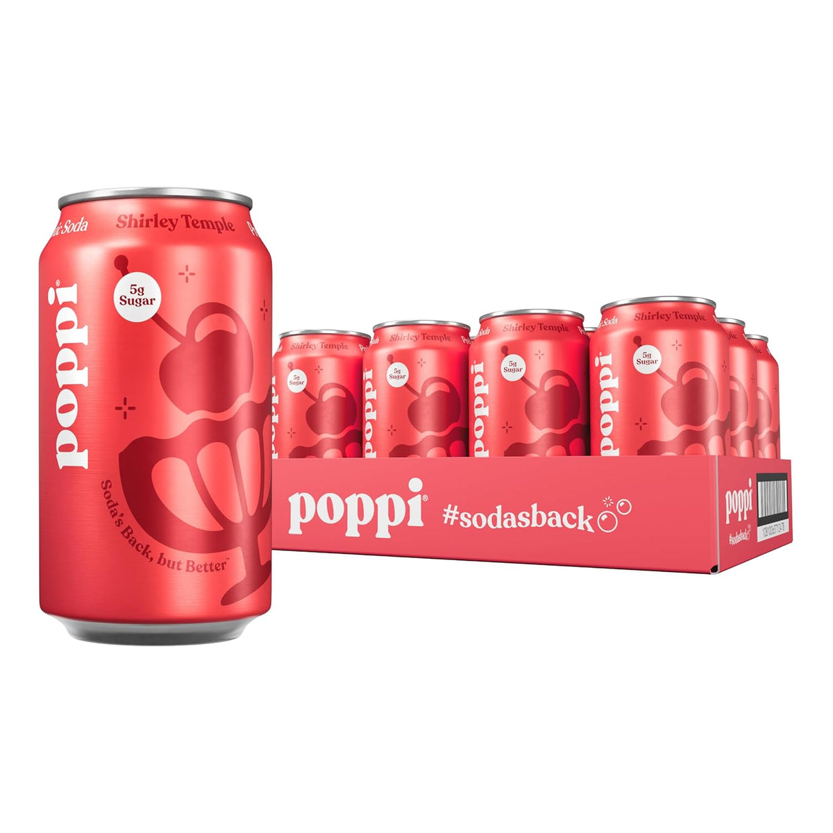 Poppi Sparkling Prebiotic Soda Beverage with Apple Cider Vinegar, Seltzer