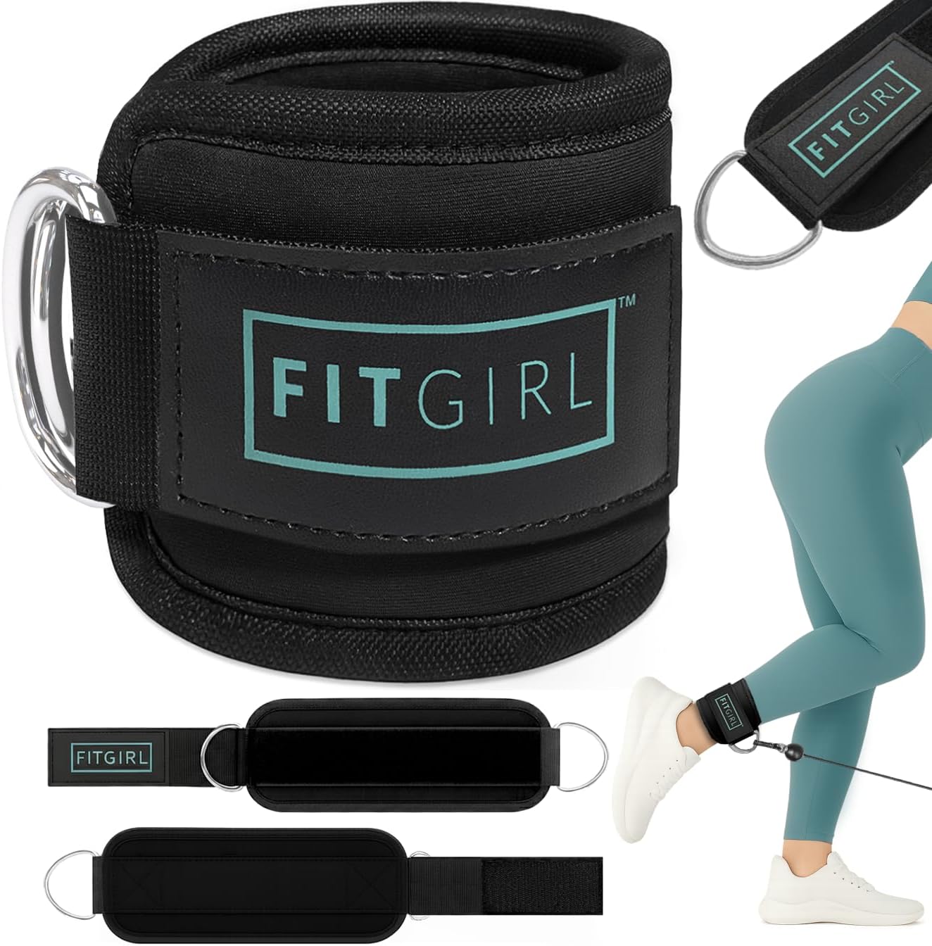 FITGIRL Ankle Strap for Cable Machine – Premium Padding and Comfort for Cable