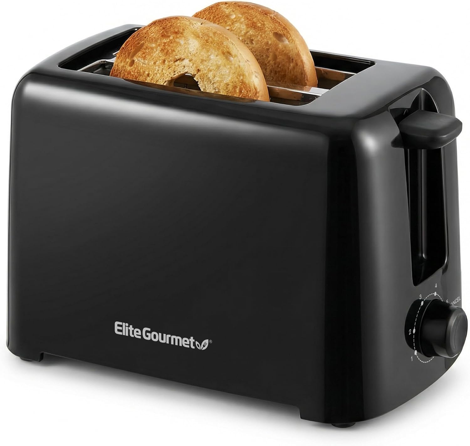 Elite Gourmet 2-Slice Cool Touch Toaster – 6 Browning Levels, Extra Wide