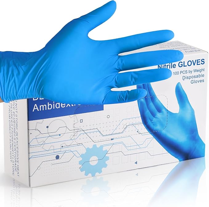 PEIPU Nitrile Disposable Gloves，Powder Free, Cleaning Service Gloves, Latex