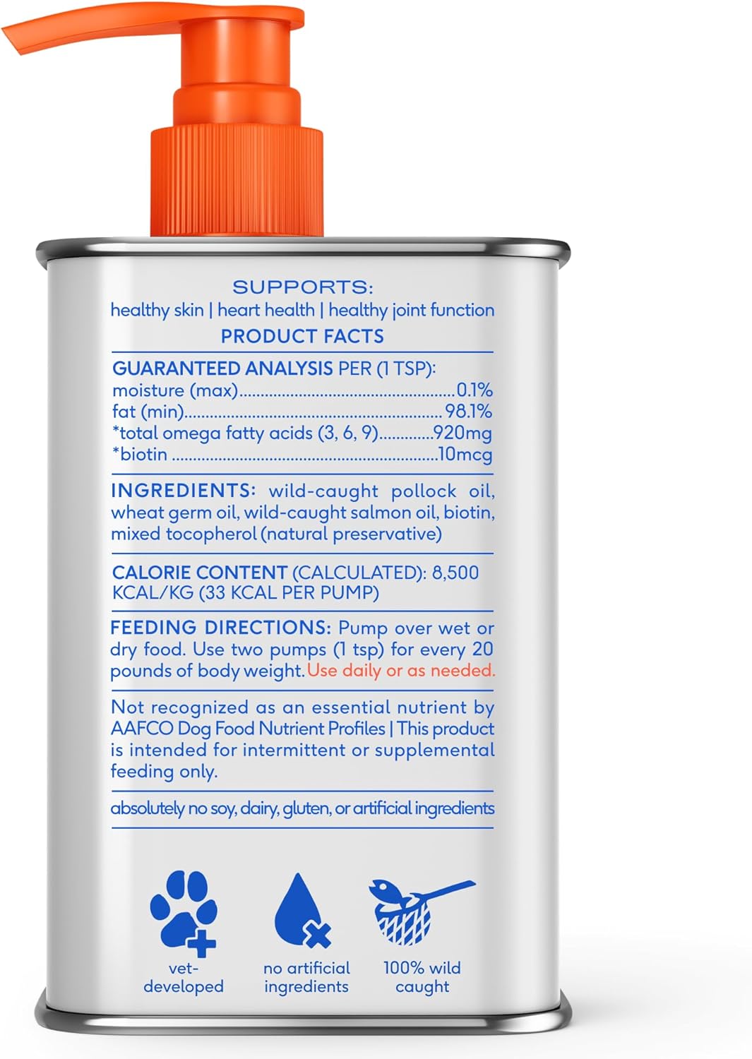 Native Pet Omega 3 Fish Oil for Dogs & Cats – Wild Alaskan Salmon Oil for
