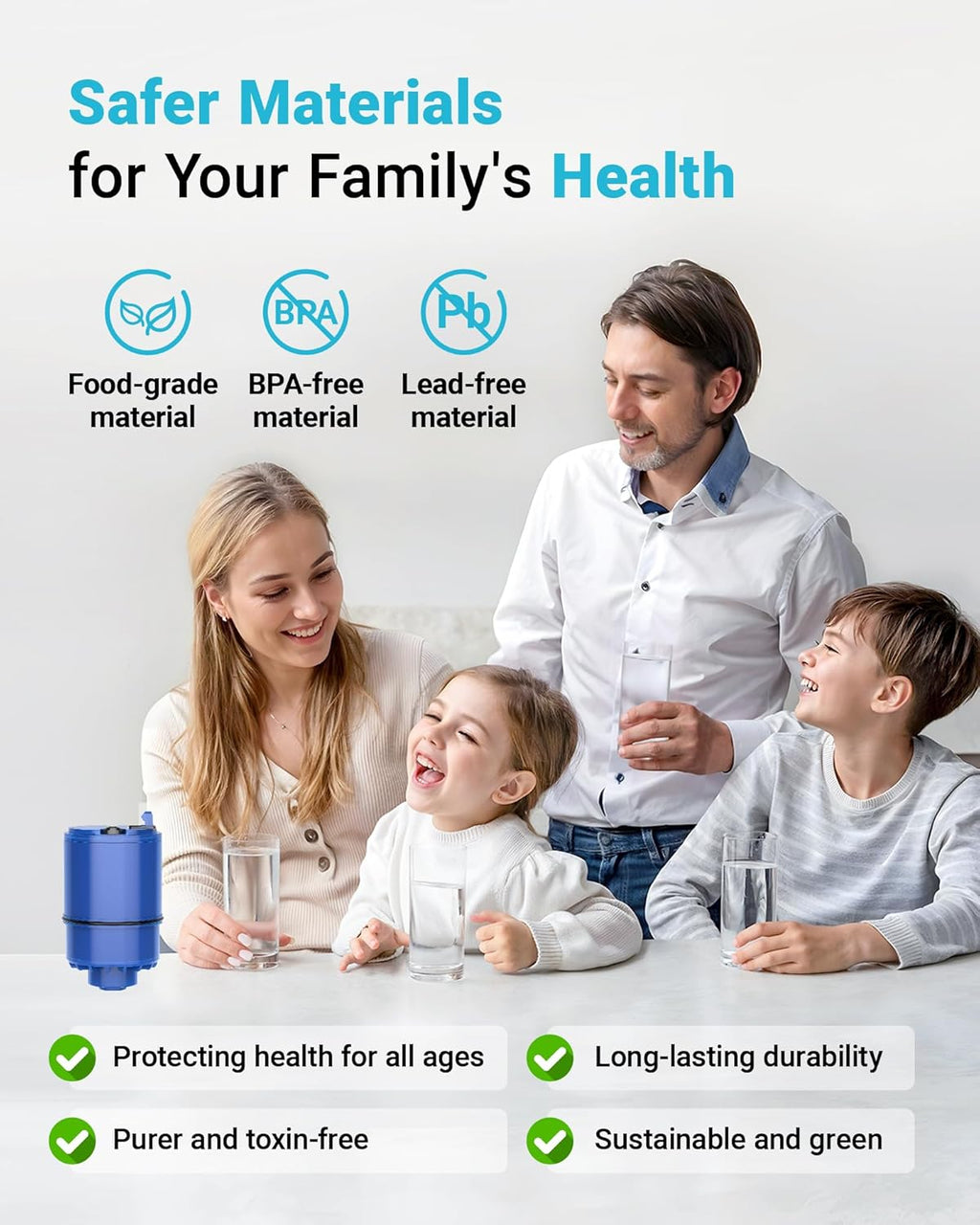 AQUA CREST CF08A Faucet Filter, Compatible with All PUR® Plus Water Filter